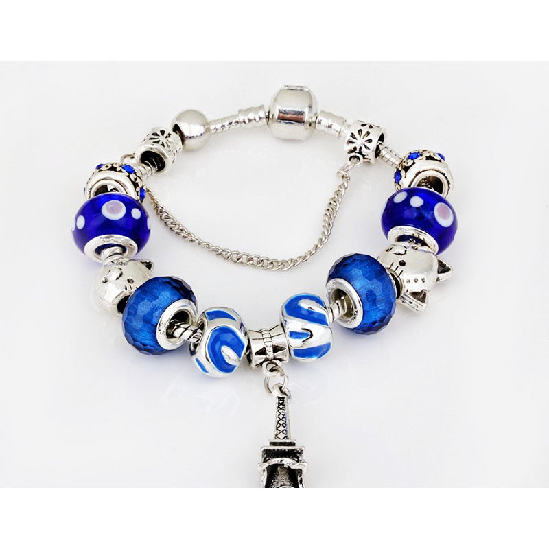 Pandora charm bracelet deals blue